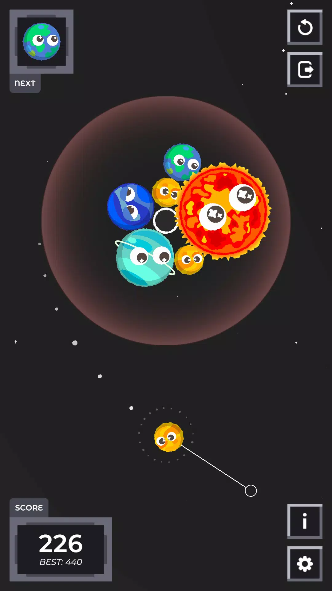 Sputnika Game (A Suika Parody) Screenshot 5