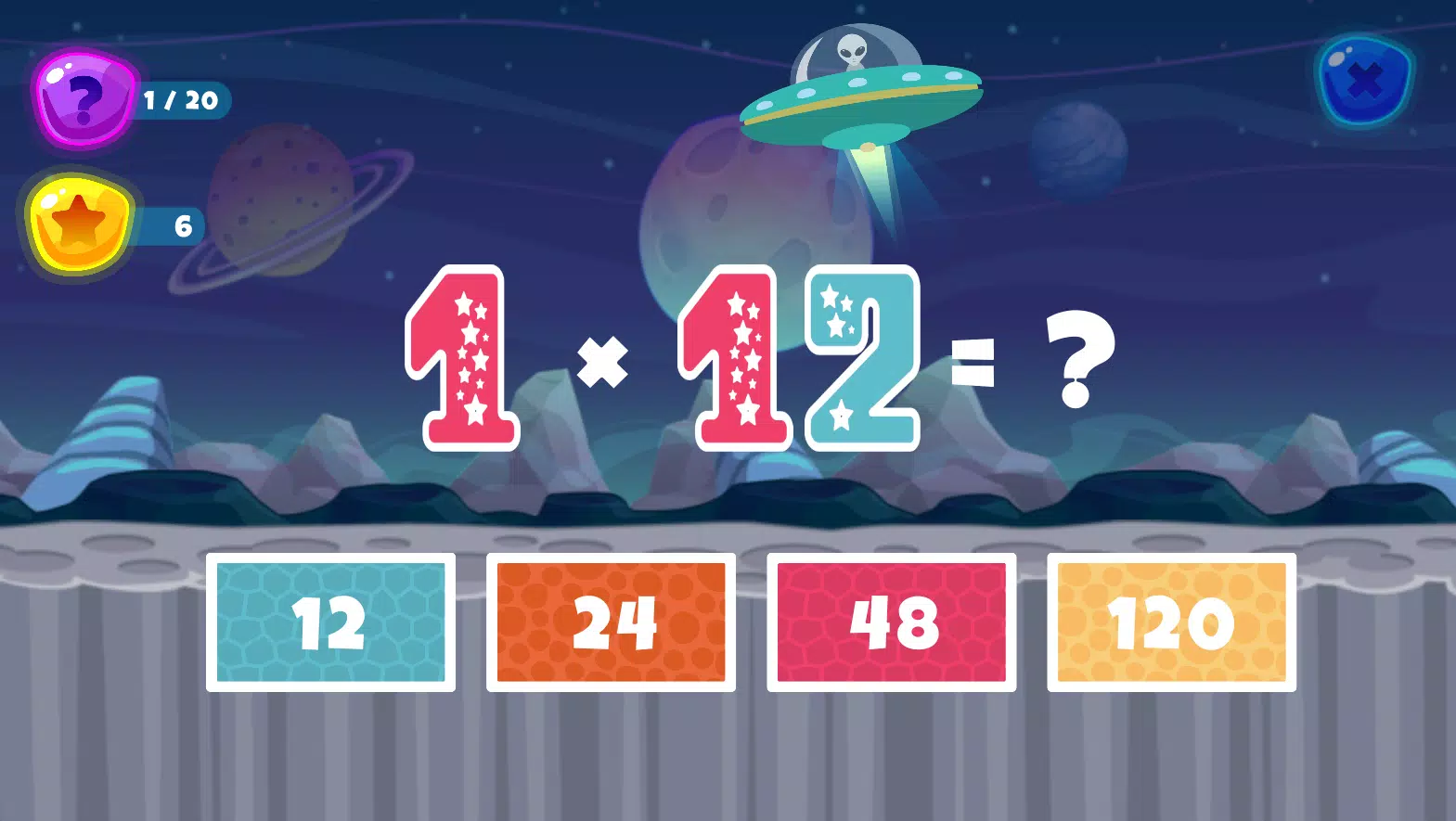 Fun Space Maths Screenshot 1