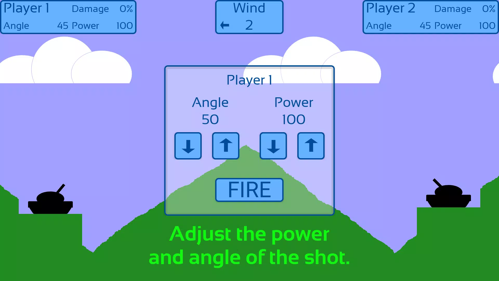 Artillery Duel Retro Screenshot 1
