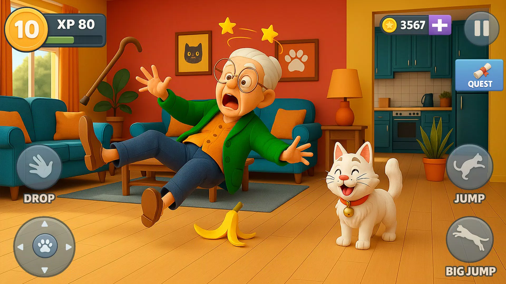 Kitty vs Granny House Chaos Screenshot 6