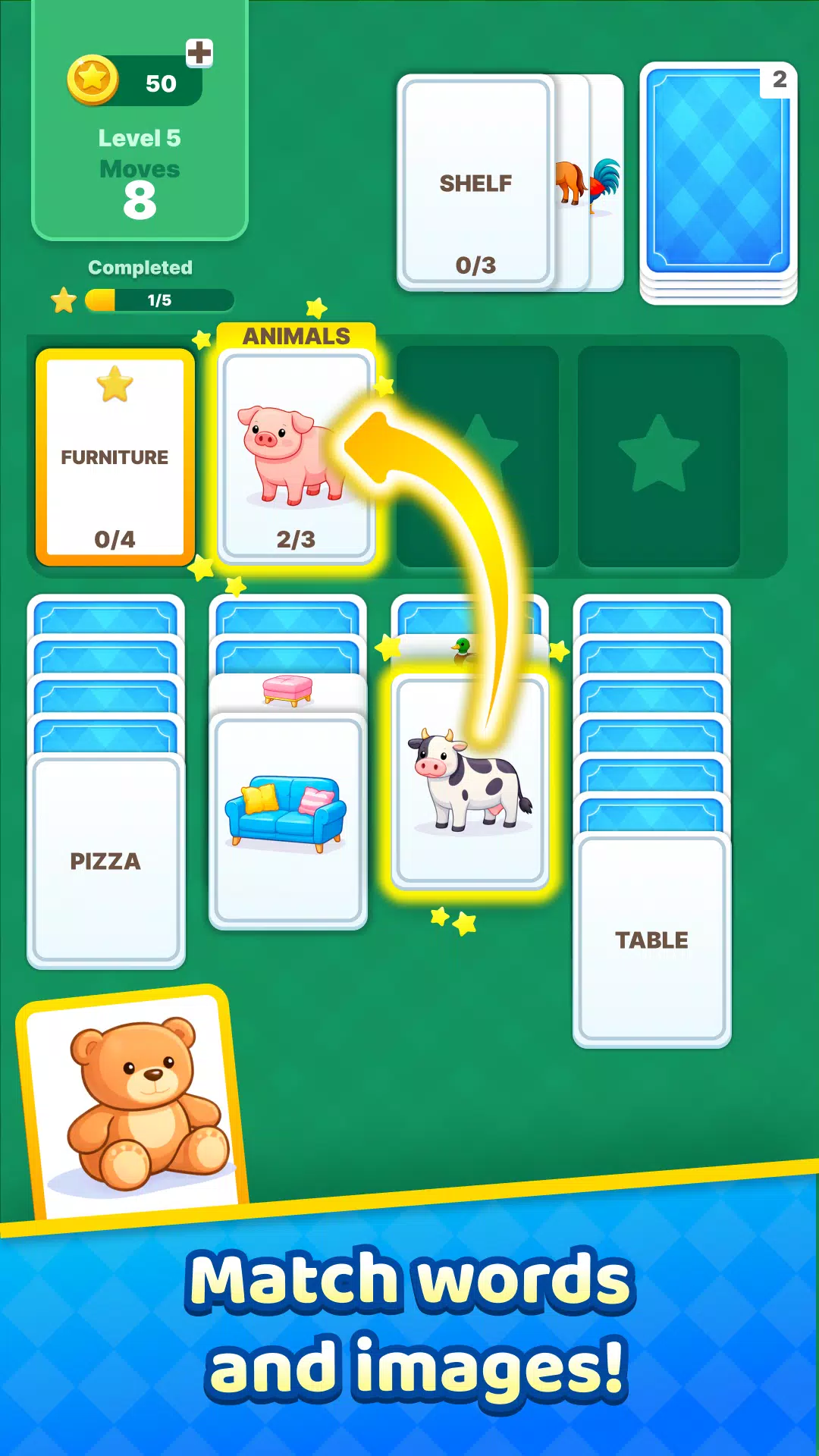 Solitaire Words & Pictures Screenshot 1