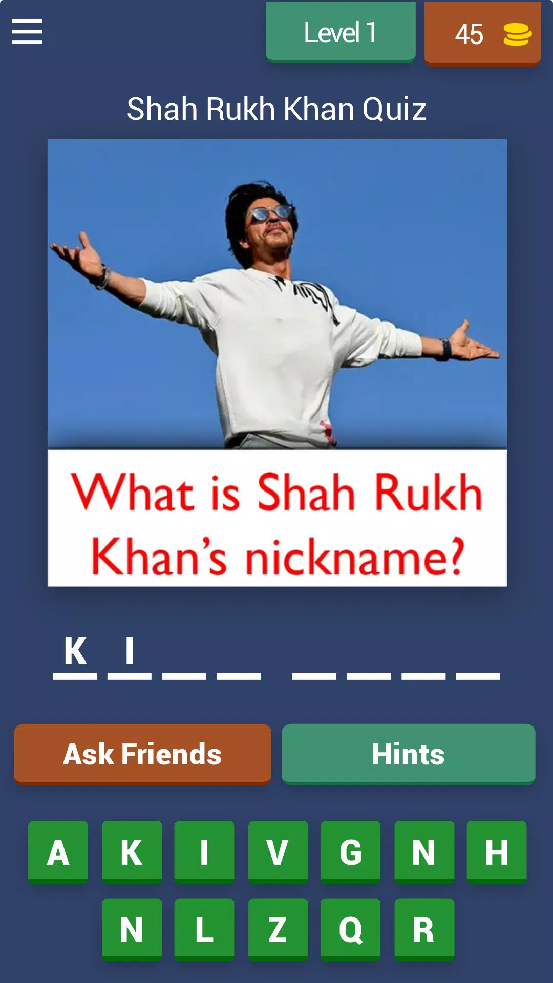 Shah Rukh Khan Trivia Quiz Screenshot 1