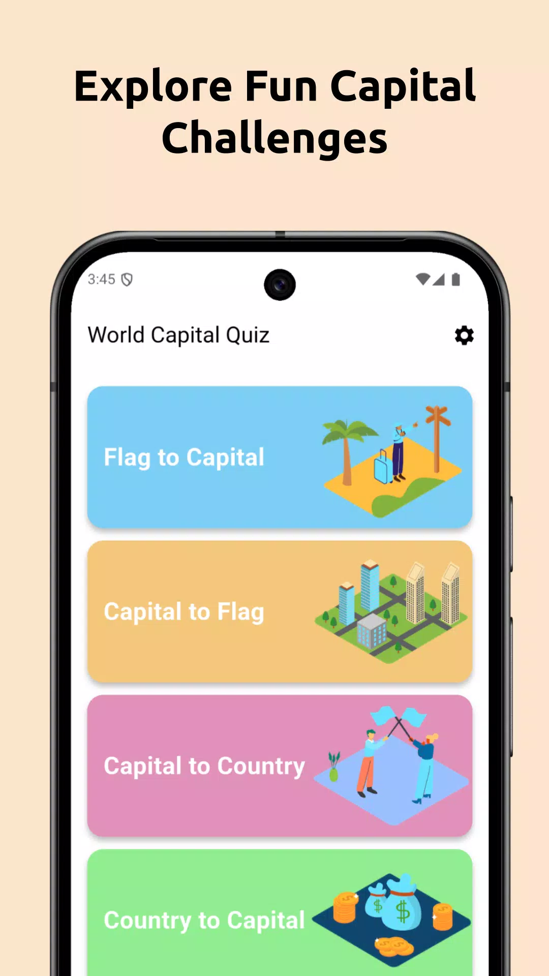 Capital Quiz: World Countries Screenshot 1