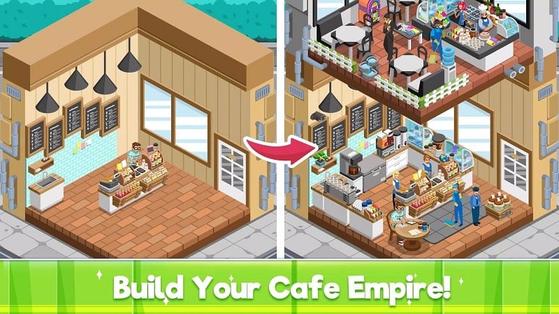 Idle Coffee Shop Tycoon Screenshot 1