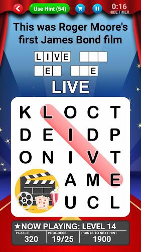 Word Search World Hollywood Screenshot 1