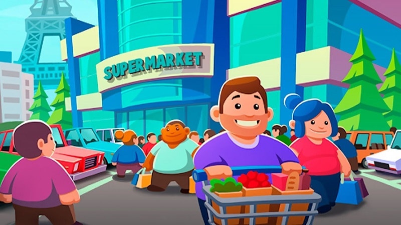 Idle Supermarket Tycoon Screenshot 1