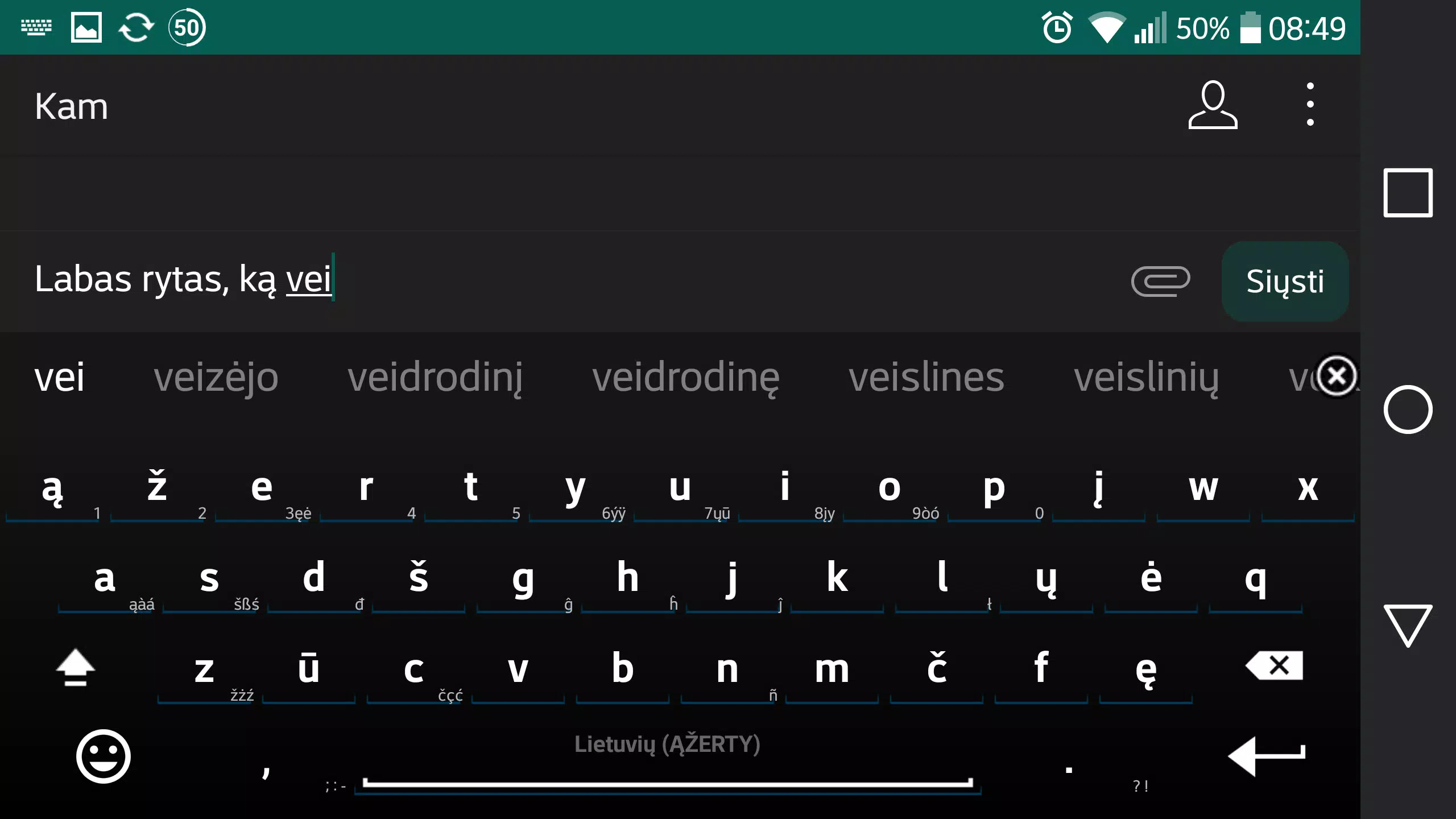 Lithuanian for AnySoftKeyboard Screenshot 2