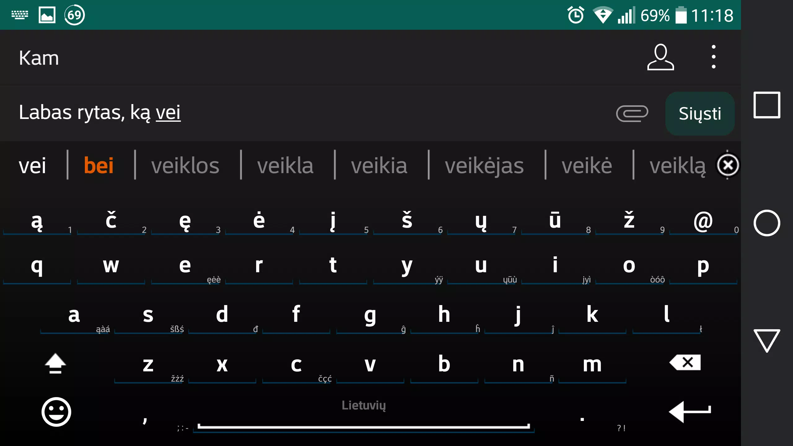 Lithuanian for AnySoftKeyboard Screenshot 4