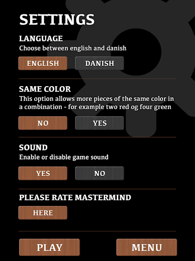 Classic MasterMind Screenshot 1