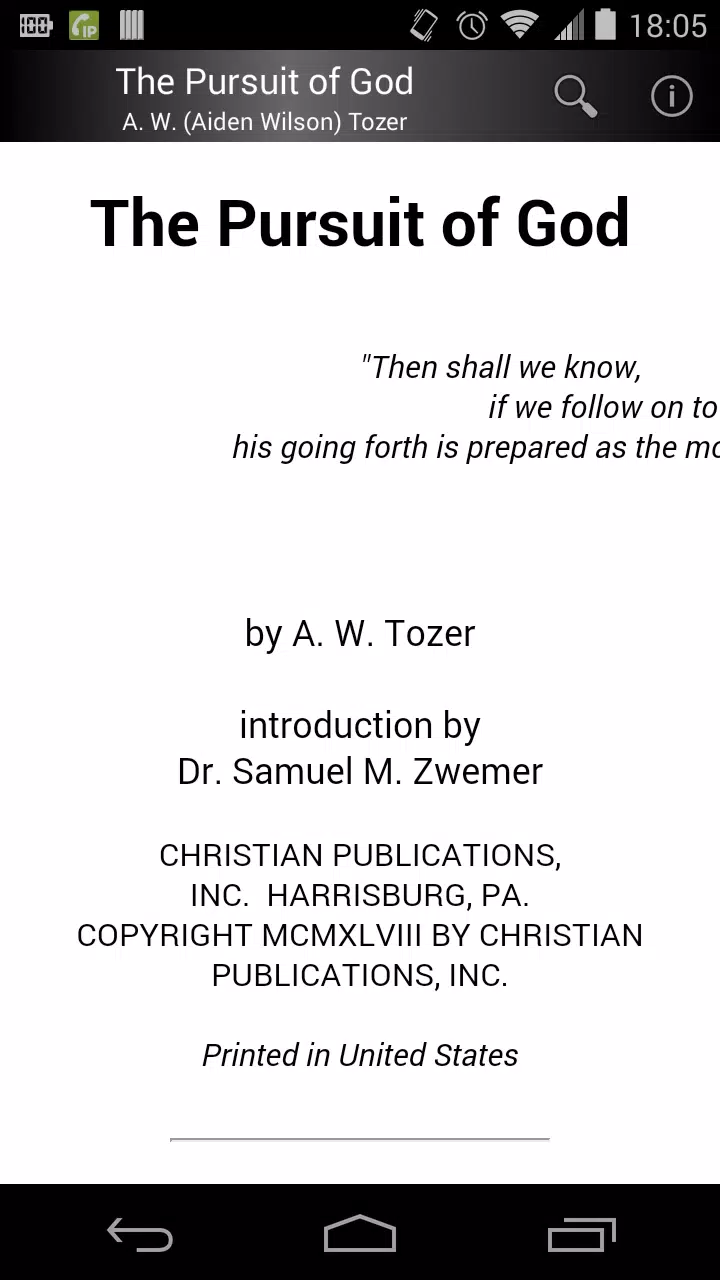 The Pursuit of God Screenshot 1