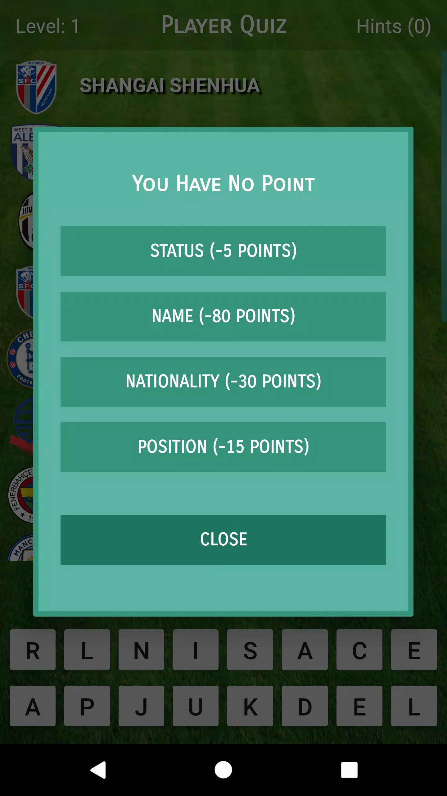 Player Quiz Screenshot 3