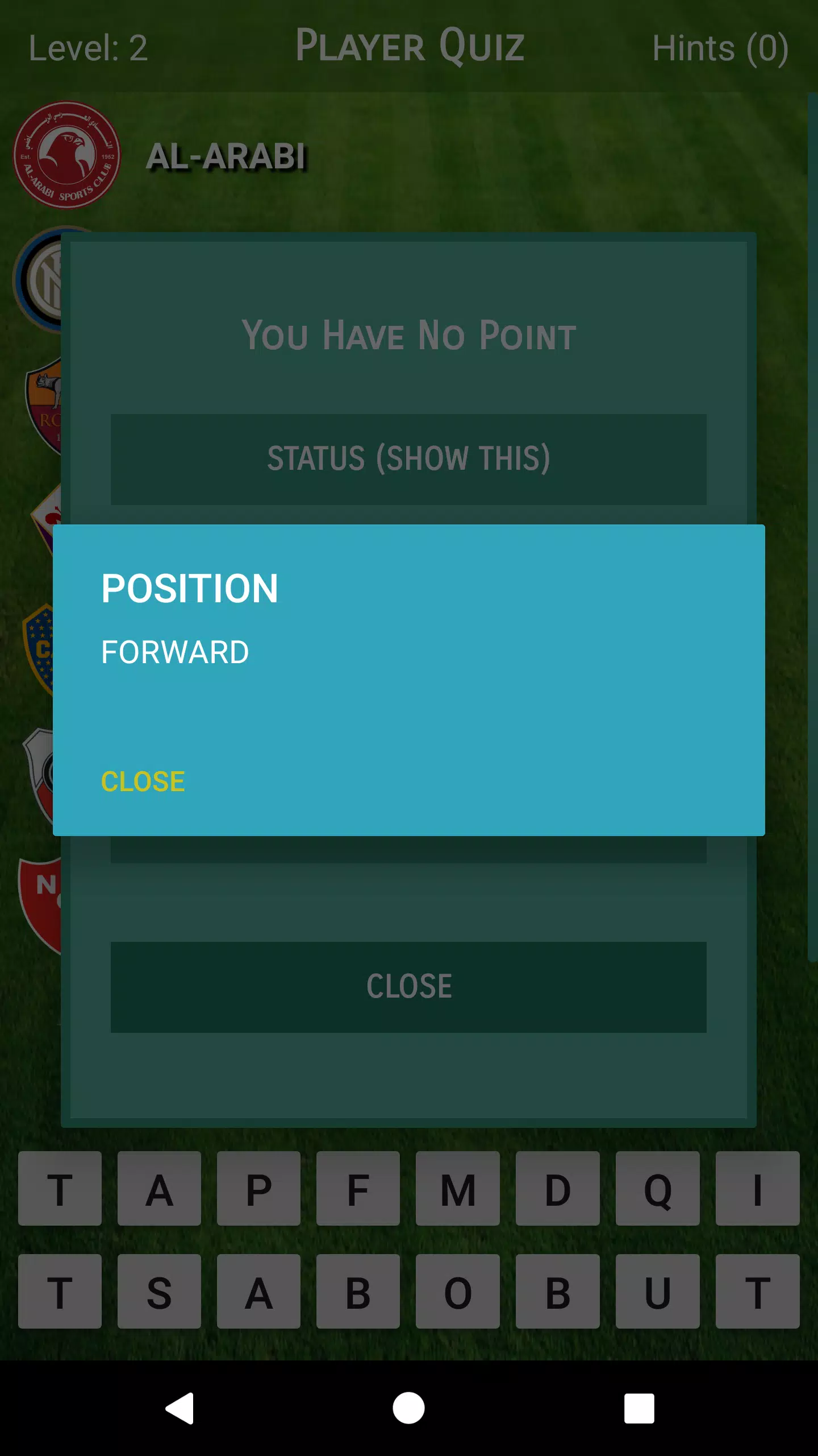 Player Quiz Screenshot 4