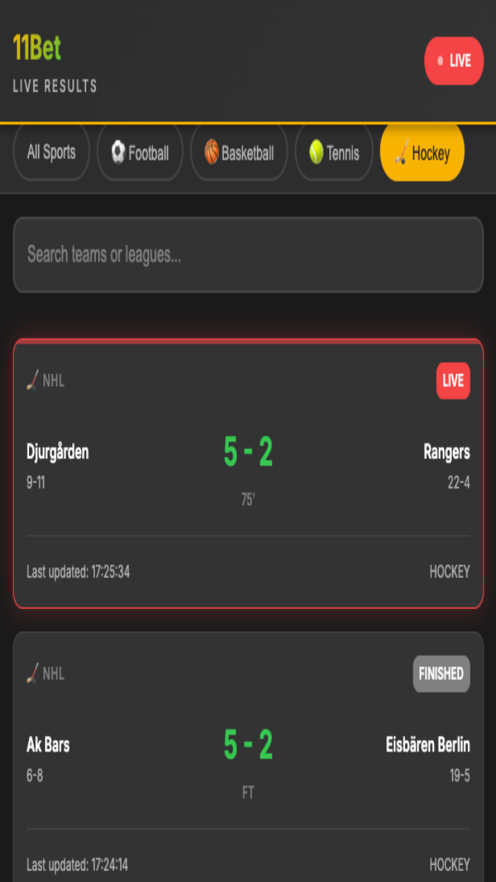 11Bet Screenshot 2
